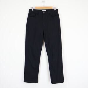 LOFT Five Pocket Straight Leg Twill Pant Black Size 28 Tall